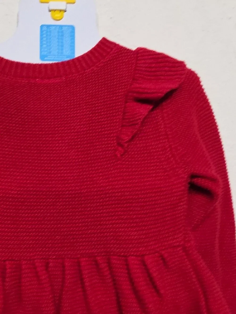 Carter's Red Ruffle Knit Dress for Girls